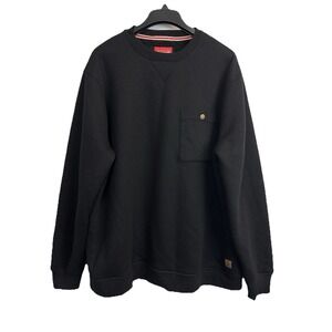 Coleman‎ Mens XXL Sherpa Lined Secure Chest Pocket Crew Sweatshirt Black